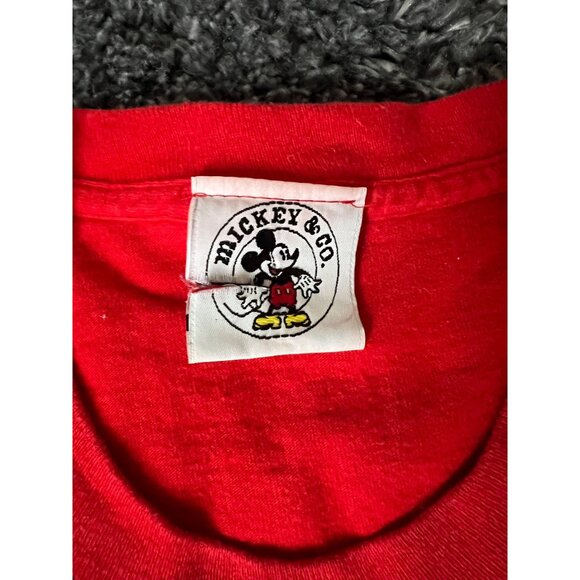 Vintage Mickey And Company Mickey Mouse Red T-shirt J3 - Picture 3 of 6